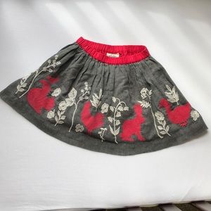 Mini Boden skirt size 4-5 Easter bunny spring